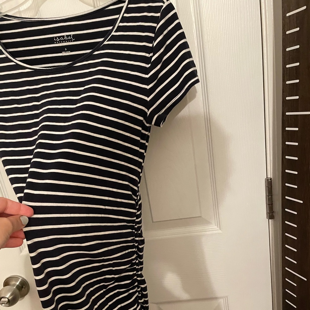 Blue and white spring/summer dress.Maternity, pregnant, pregnancy
